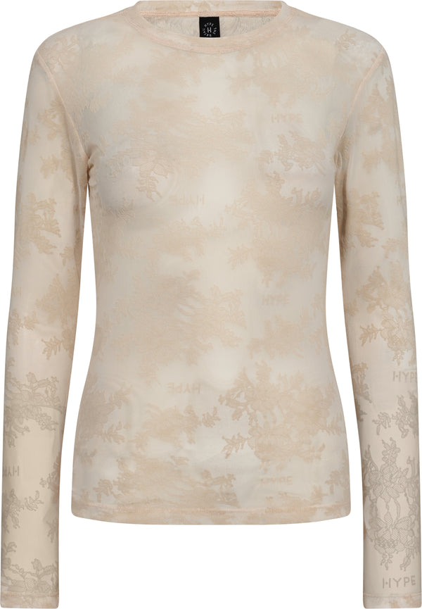 Hype The Detail Mesh Bluse 3-850-14-80 Creme