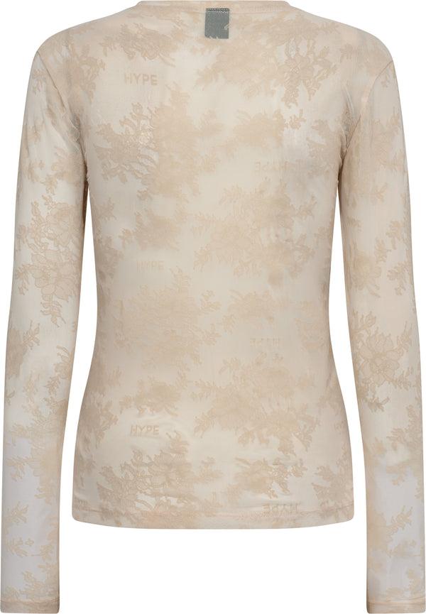 Hype The Detail Mesh Bluse 3-850-14-80 Creme