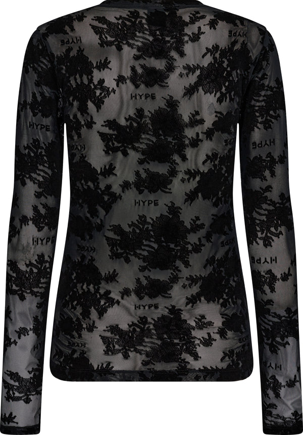 Hype The Detail Mesh Bluse 3-850-14-9 Sort