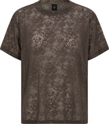 Hype The Detail Lace tee slim 3-852-25-02 Col. Brun