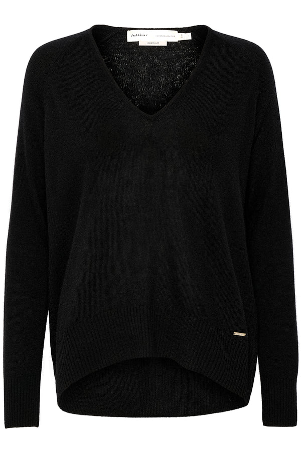 InWear Lukka V-Neck Pullover Premium 30104240 Col. 10050 Sort