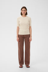 InWear DagnaIW Striped T-Shirt 30107269 Col. Vanilla / Coffee Quartz Stripe