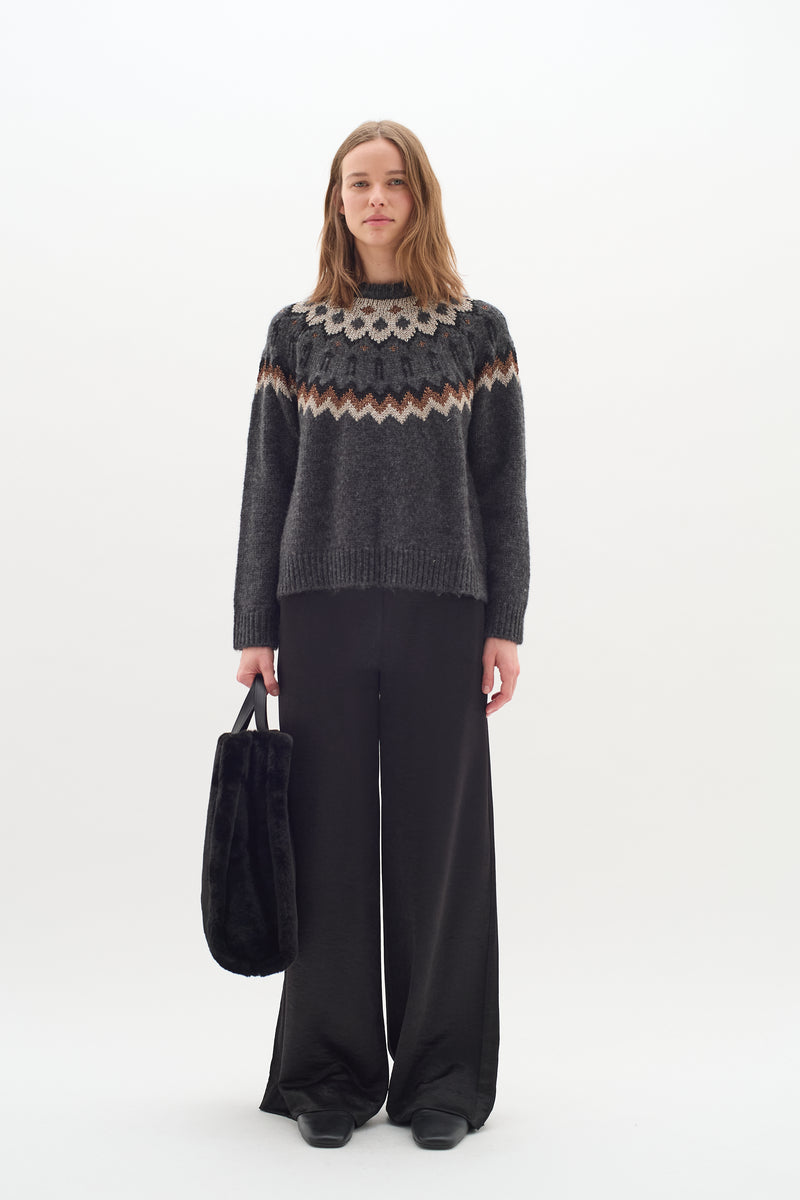 InWear TeylorlW Fair Isle Pullover 30109758 Grå