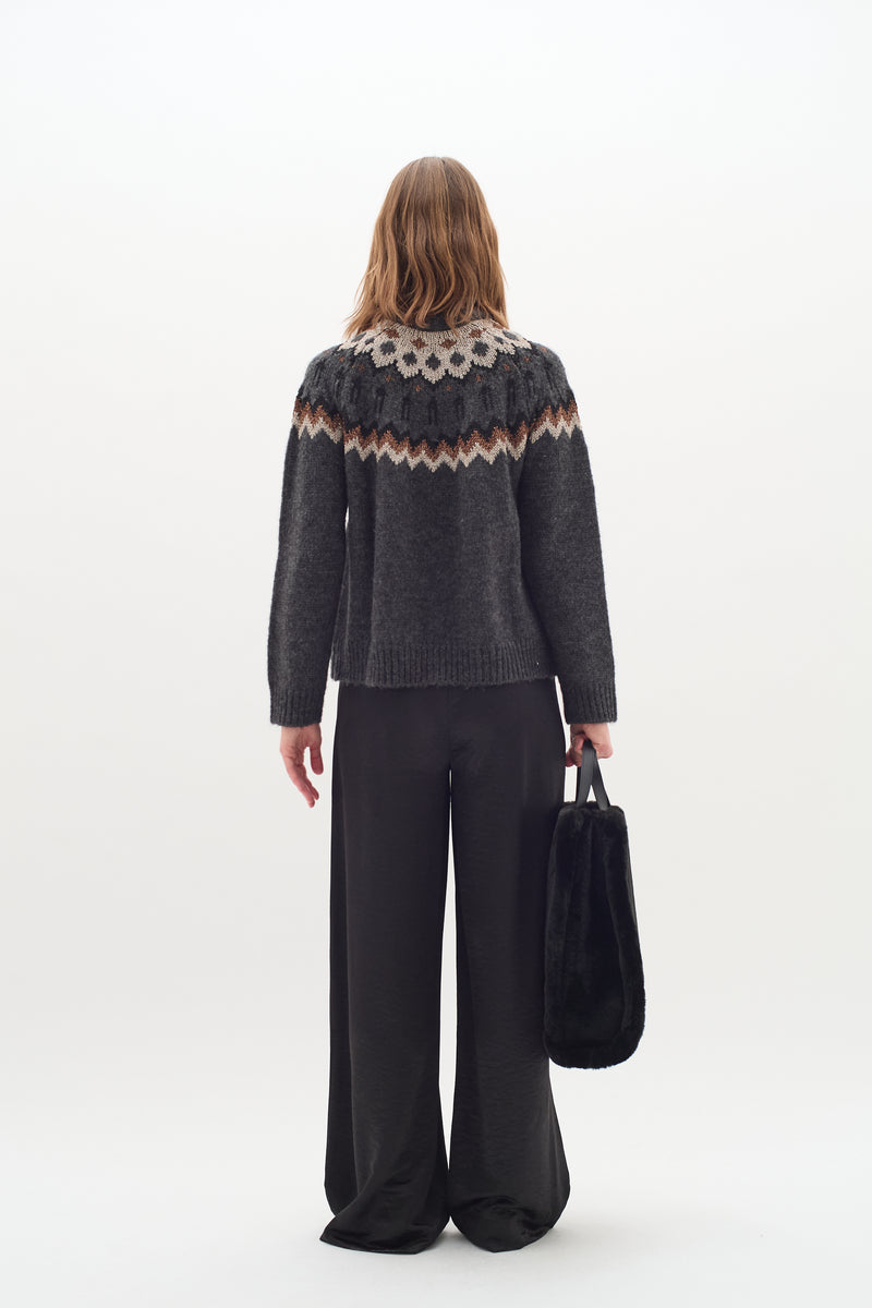 InWear TeylorlW Fair Isle Pullover 30109758 Grå