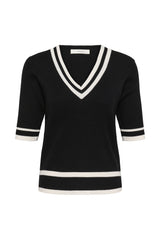 InWear LeenahIW strik V-neck blouse 30110675 Col. Black