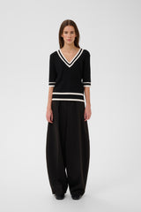 InWear LeenahIW strik V-neck blouse 30110675 Col. Black