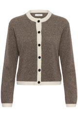 InWear TallyIW Monika Cardigan 30113218 Col.Chocolate Brown Melange