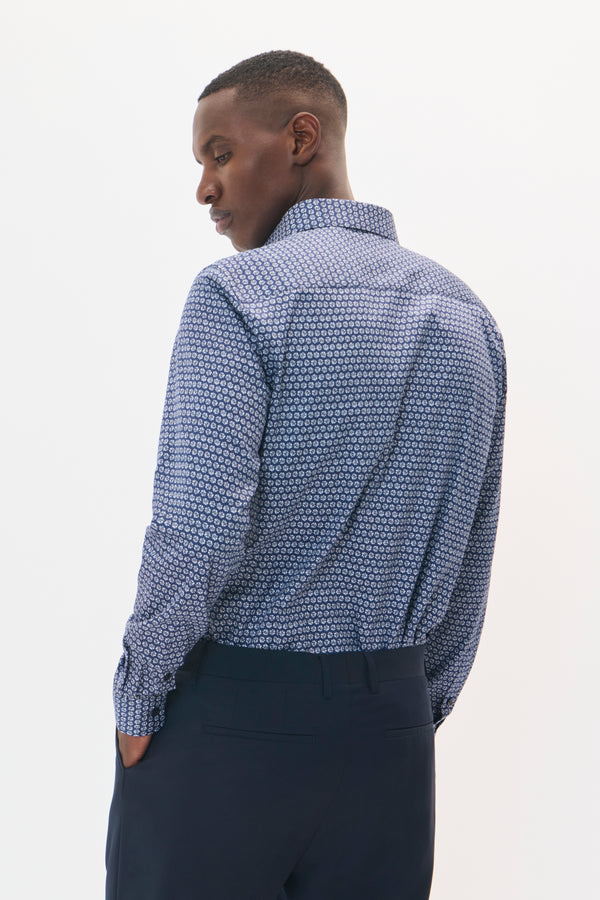 Matinique skjorte Trostol 30207856 navy print