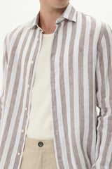 Matinique hørskjorte Marc 30207874 sand