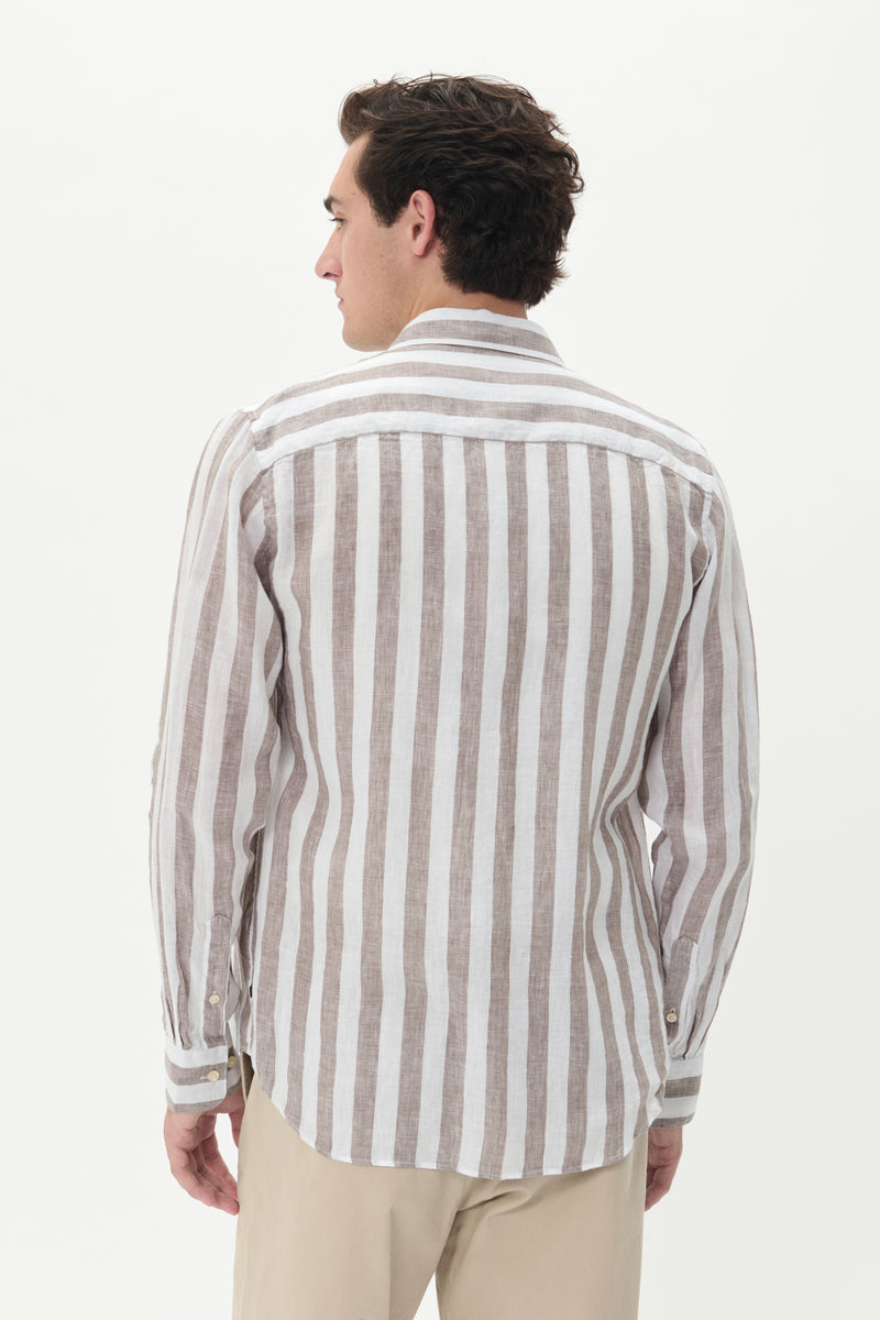Matinique hørskjorte Marc 30207874 sand