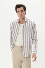 Matinique hørskjorte Marc 30207874 sand