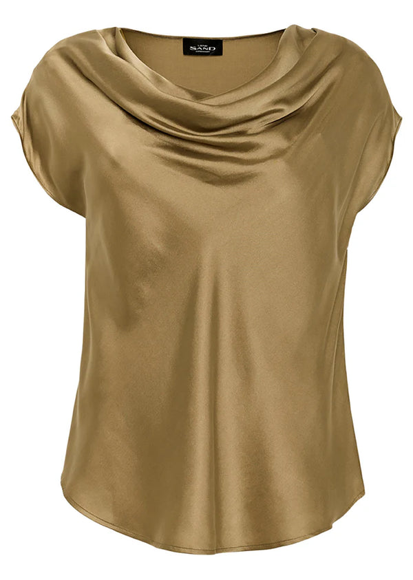 Sand Copenhagen Bluse Matt-Prosi Drape 3176 Brun