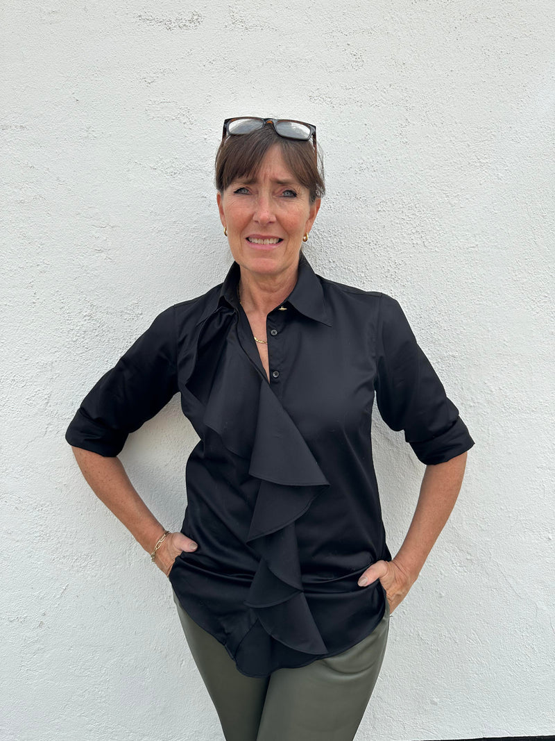 Stenstrøms Skjorte Fernanda Shirt 261193 sort/600