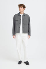 Casual Friday overshirt 20506187 grå strib