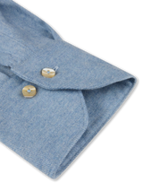 Stenstrøms skjorte flannel 612711-9035 lyseblå