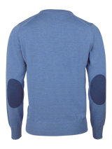 Stenstrøms merino strik patch 422280-1355 blå mel/