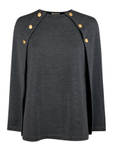 Stenstrøms Cape Mary Knit Poncho Grå