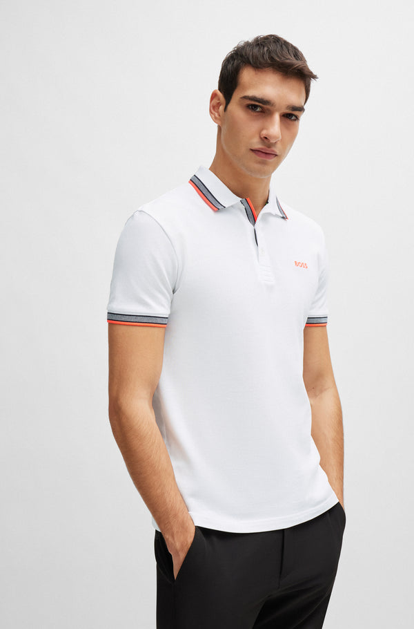 Boss polo t-shirt Paddy 50469055 hvid/103