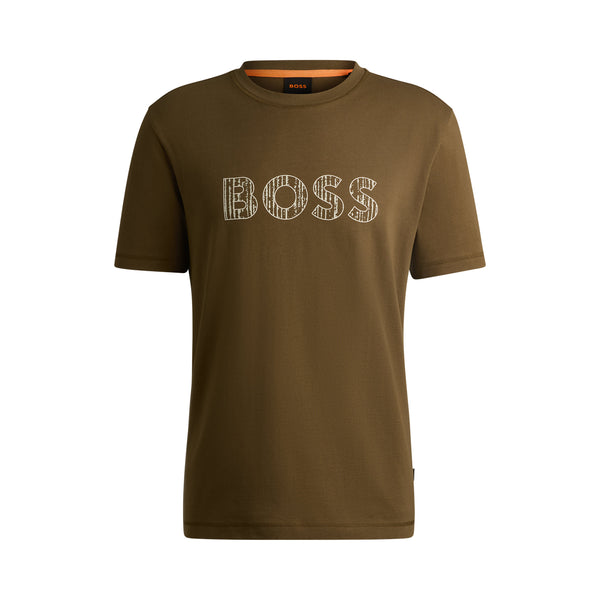 Boss t-shirt logotexture 50534923 army