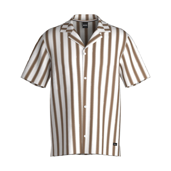 Boss beach shirt 50535793 sand/hvid