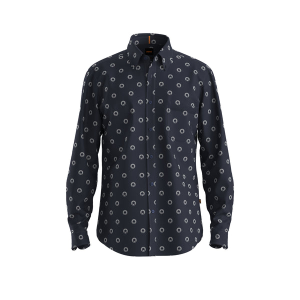 Boss skjorte Rickert 50543513 navy