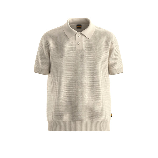 Boss strik polo Akoppo 50543670 offwhite