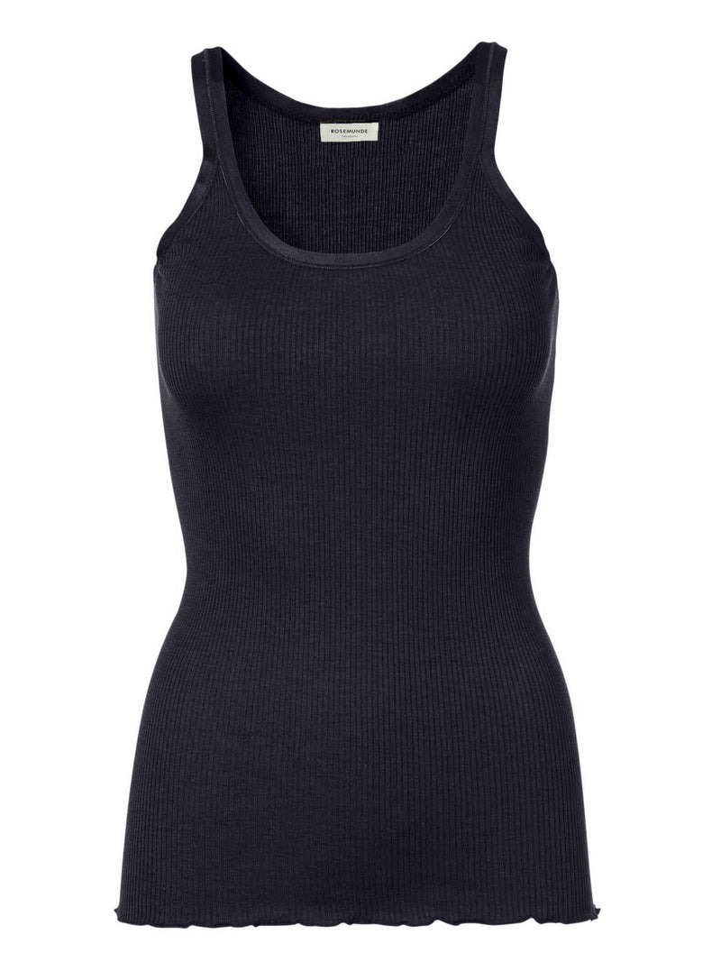 Rosemunde RWBelle Silk U-Neck Top 5182 Col. Navy