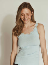 Rosemunde RWBabette Silk SL U-neck Long Lace Top 5205 Col.044