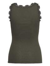 Rosemunde RWBabette Silk SL U-Neck Long Lace Top 5205 Col. Forrest Nigth 161