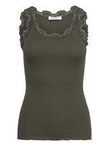 Rosemunde RWBabette Silk SL U-Neck Long Lace Top 5205 Col. Forrest Nigth 161