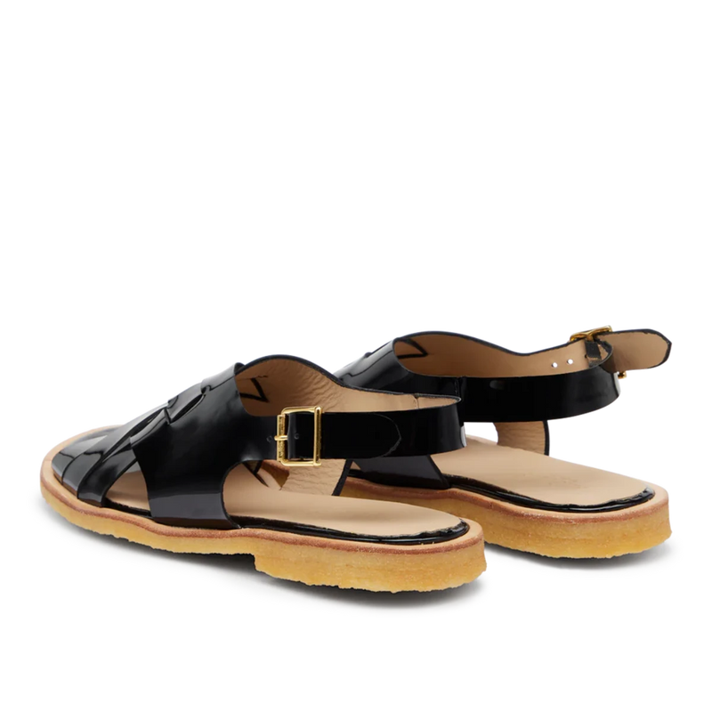 Angulus Sandal lak 5784-1012320 Sort m.flet