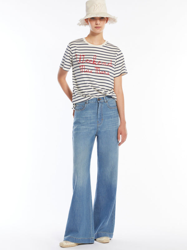MaxMara T-Shirt Olga 2515971042 Col. Offwhite/Navy