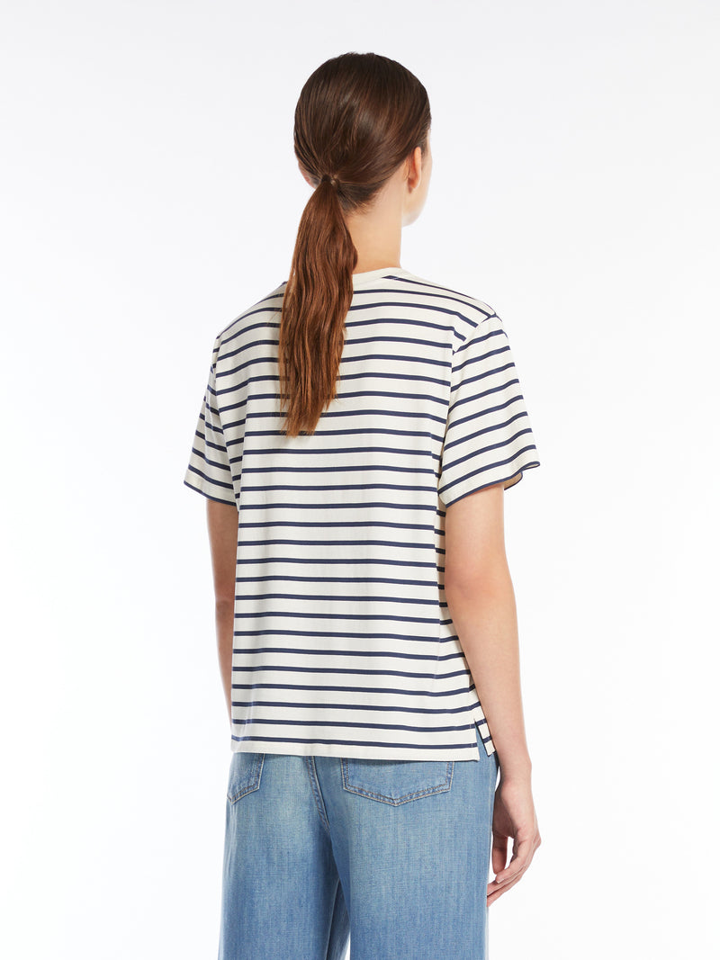 MaxMara T-Shirt Olga 2515971042 Col. Offwhite/Navy