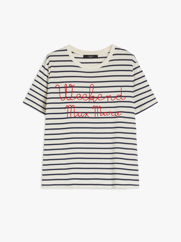 MaxMara T-Shirt Olga 2515971042 Col. Offwhite/Navy