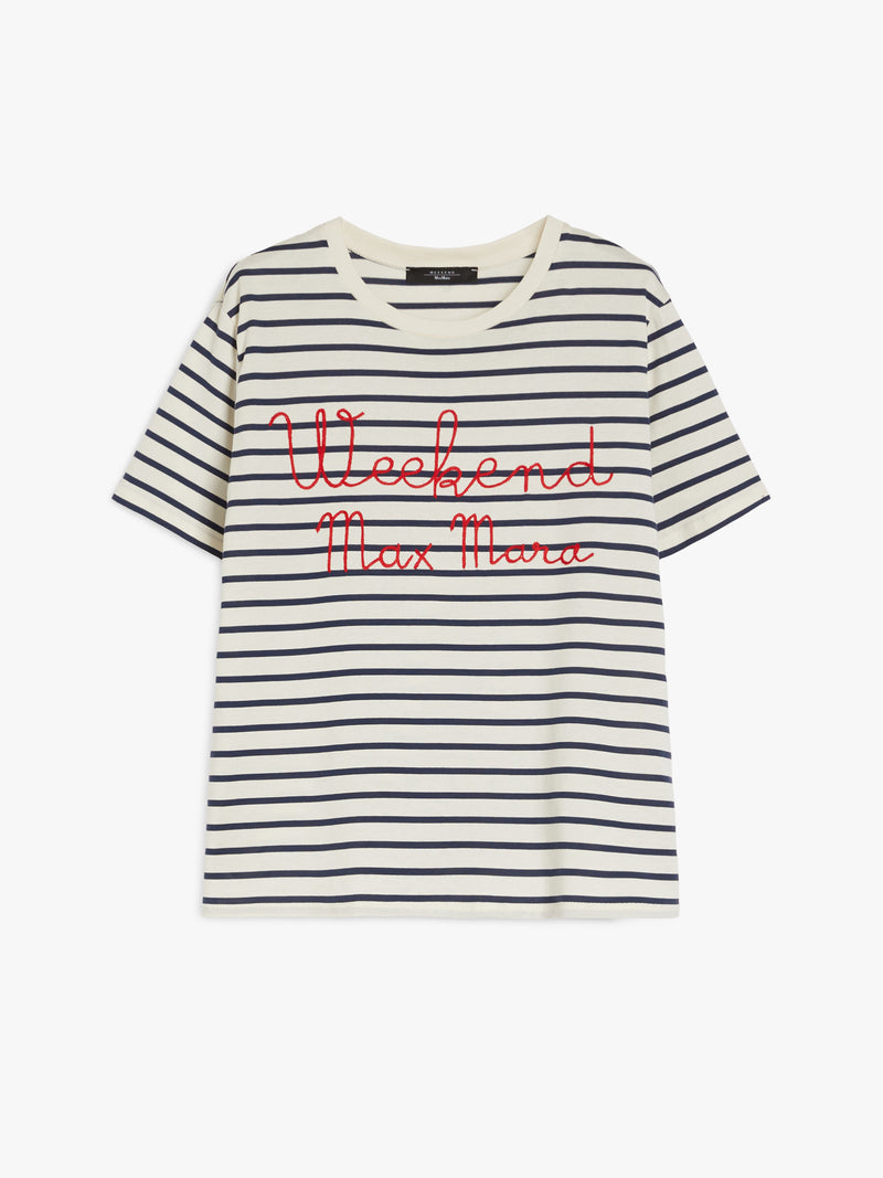 MaxMara T-Shirt Olga 2515971042 Col. Offwhite/Navy
