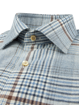 Stenstrøms skjorte flannel 606711-1952 lyseblå
