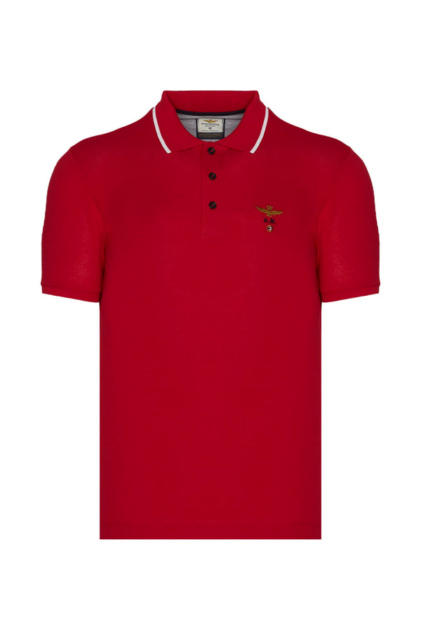 Aeronautica polo t-shirt PO1308 rød