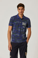 Aeronautica polo t-shirt PO1674 navy camu