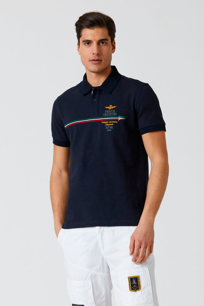 Aeronautica polo t-shirt PO1698 navy