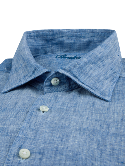 Stenstrøms hørskjorte 675721 7970 fitted, blue