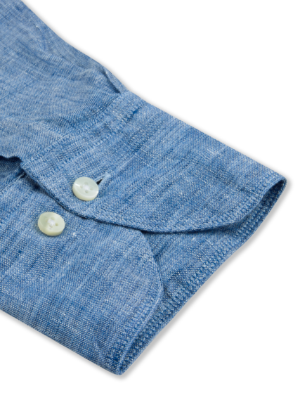 Stenstrøms hørskjorte 675721 7970 fitted, blue