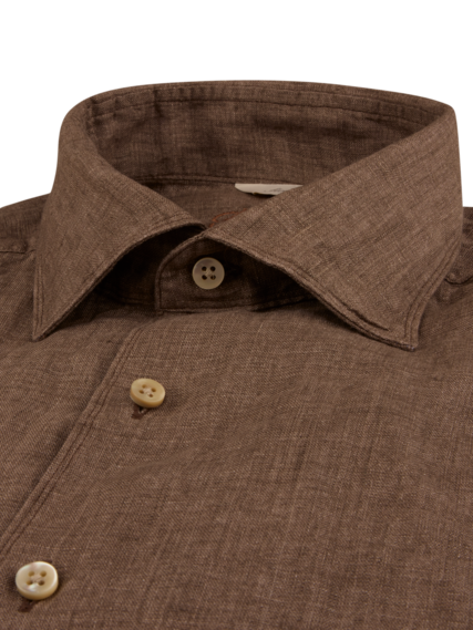 Stenstrøms hørskjorte 675721 7970 fitted, brun
