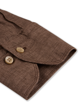 Stenstrøms hørskjorte 675721 7970 fitted, brun