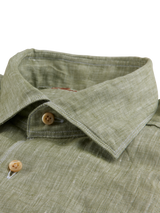 Stenstrøms hørskjorte 675721 7970 fitted, grøn