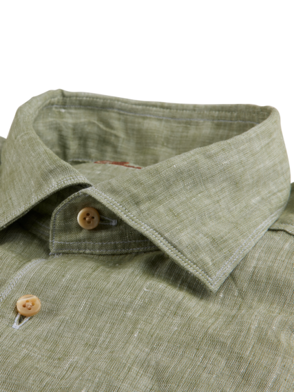 Stenstrøms hørskjorte 675721 7970 fitted, grøn