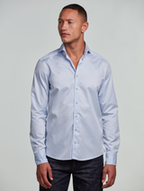 Stenstrøms skjorte 674221-1467 lyseblå twill/100