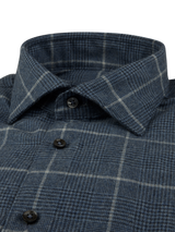 Stenstrøms skjorte flannel 612711-9045 blue