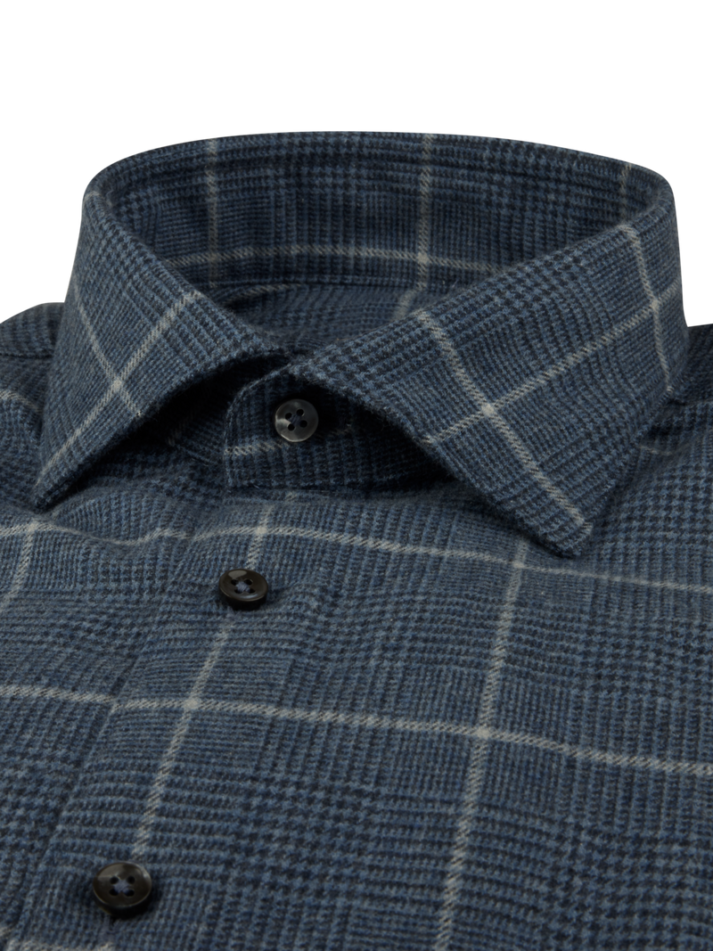 Stenstrøms skjorte flannel 612711-9045 blue