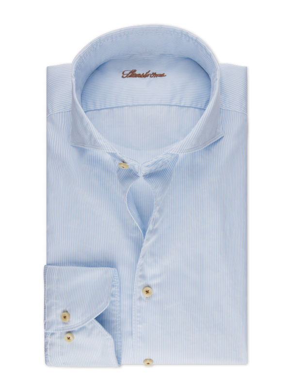 Stenstrøms skjorte regular 674221-1610 twill lblå