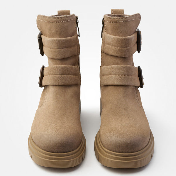 Paul Green Støvle Soft Suede Almond 9035-06x Sand